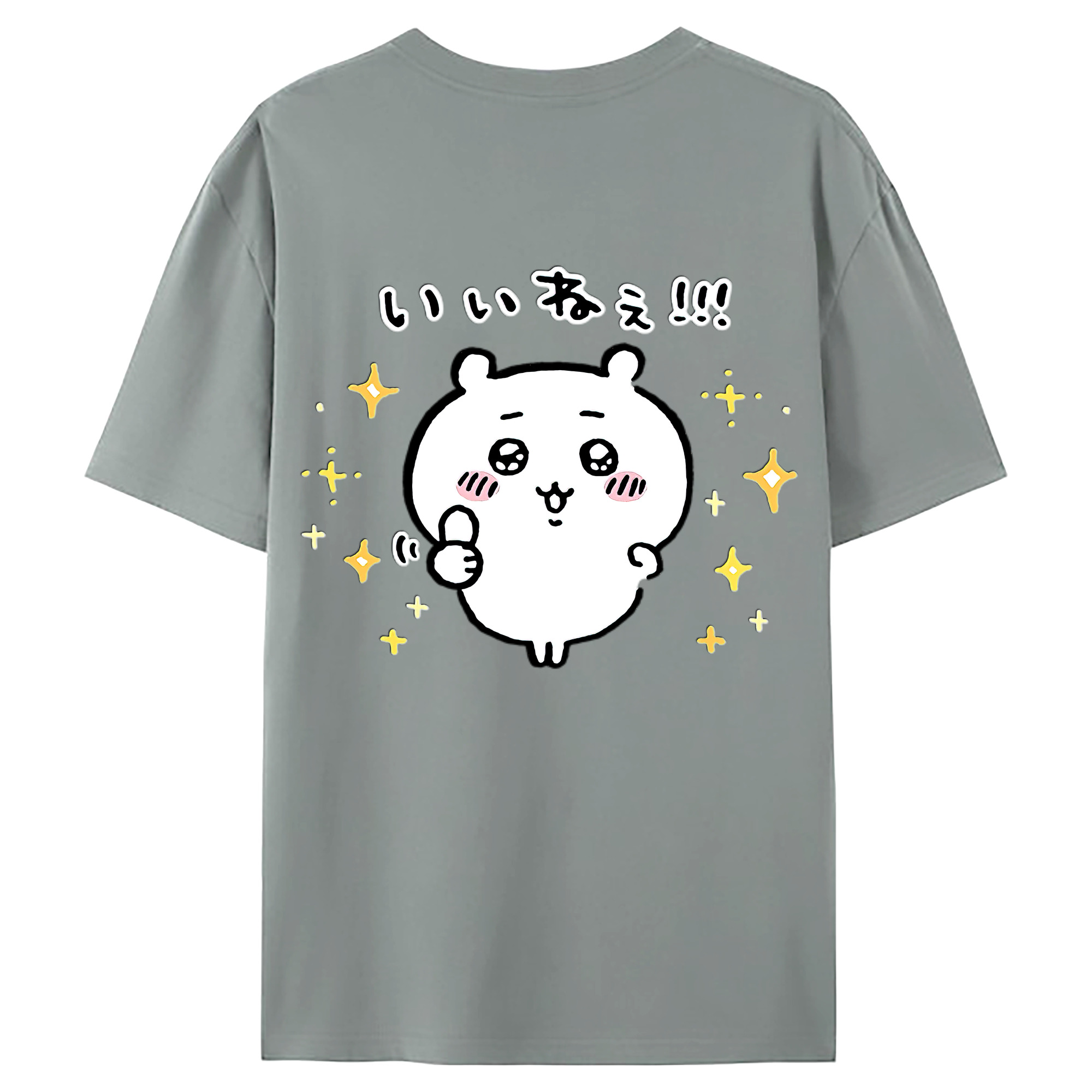 （画像用） ちいかわ ちいかわ Chii-kawa chiikawa 綿100％ メンズ半袖Tシャツ（バックプリント） 通気性